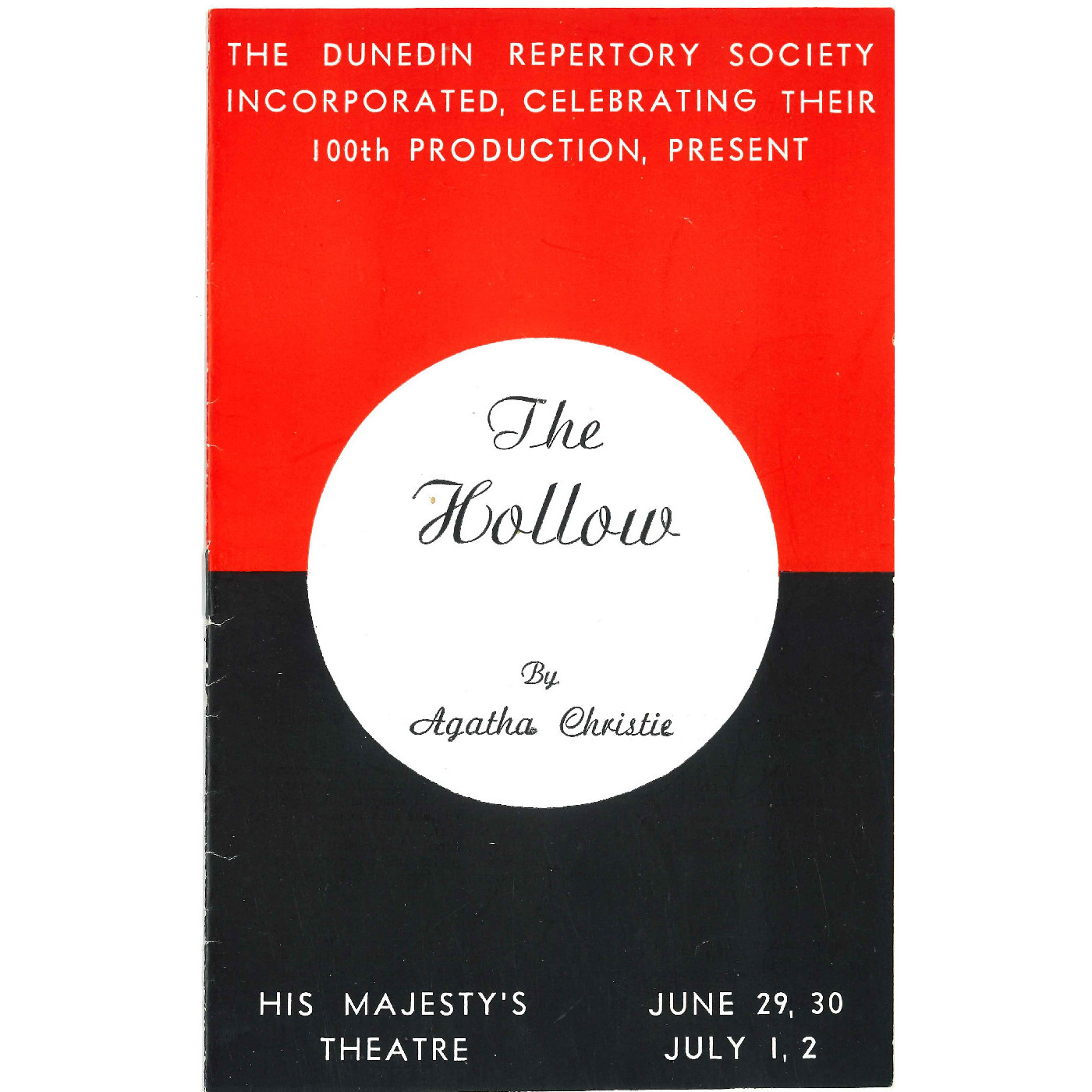 The Hollow: Theatrical Programme