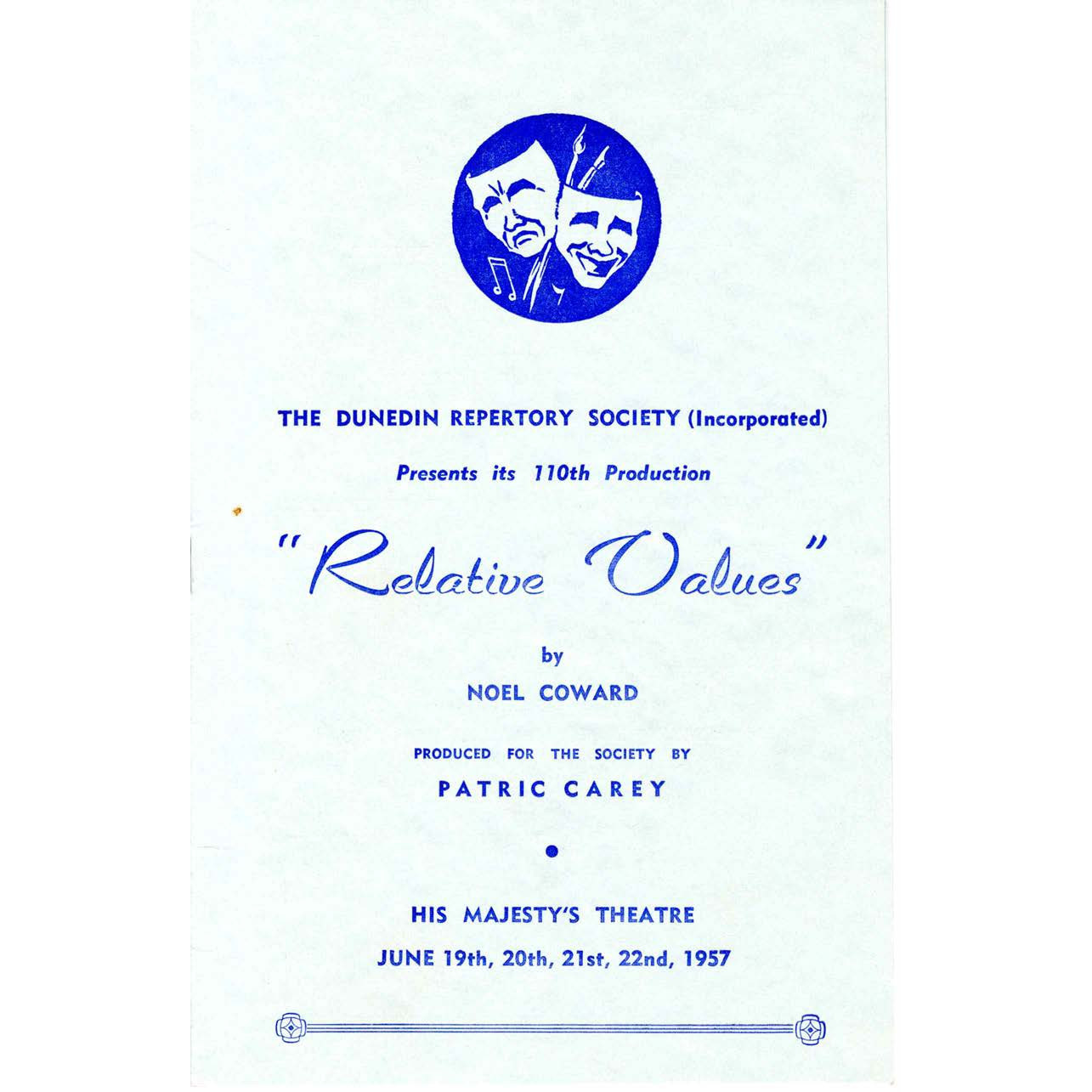 Relative Values: Theatrical Programme