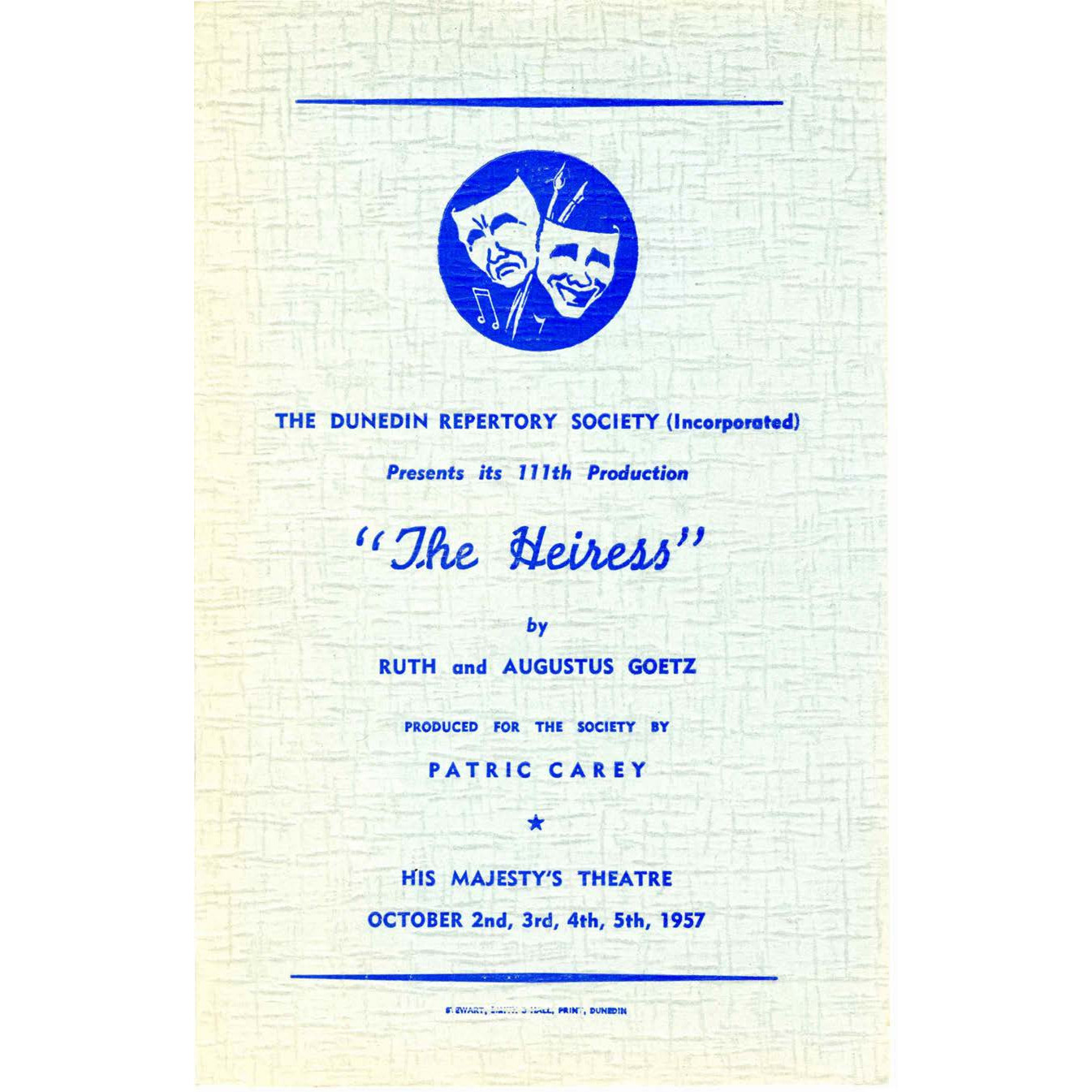 The Heiress: Theatrical Programme