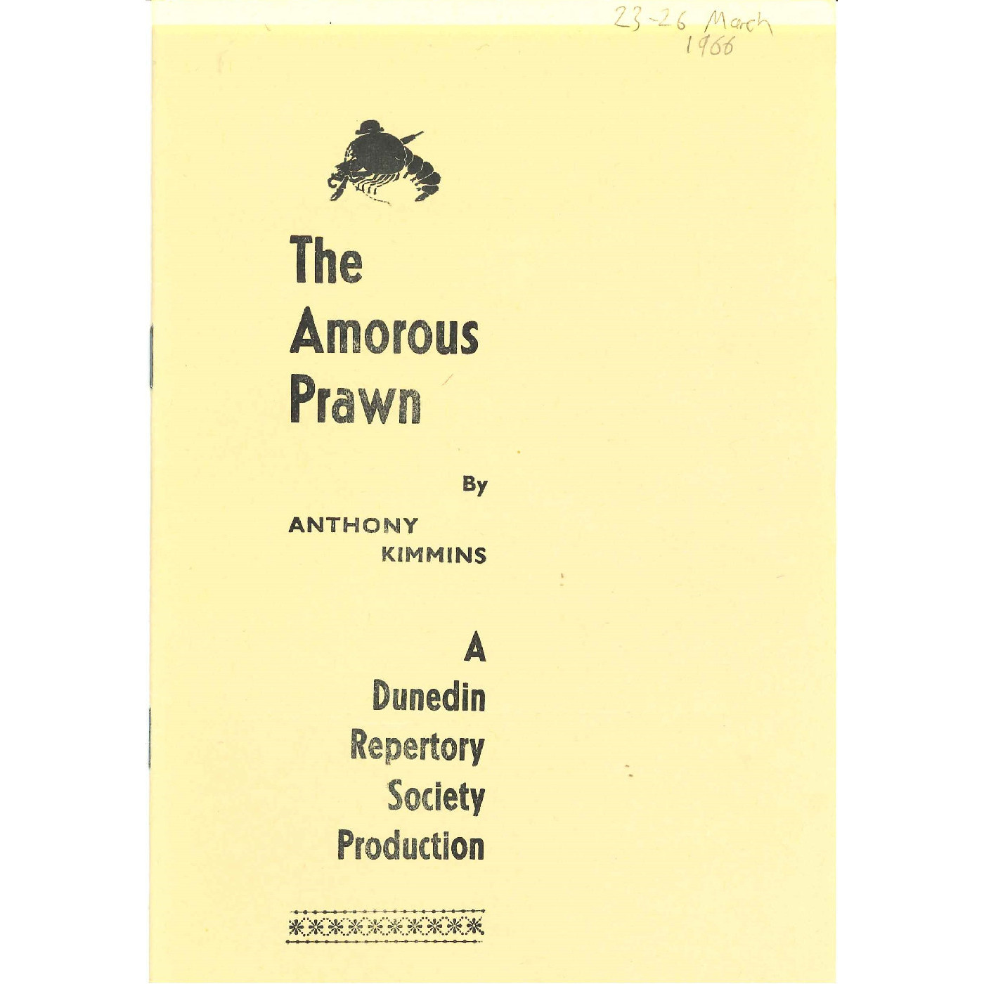 The Amorous Prawn: Theatrical Programme