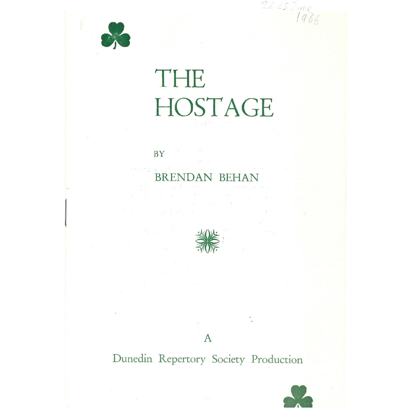 The Hostage: Theatrical Programme