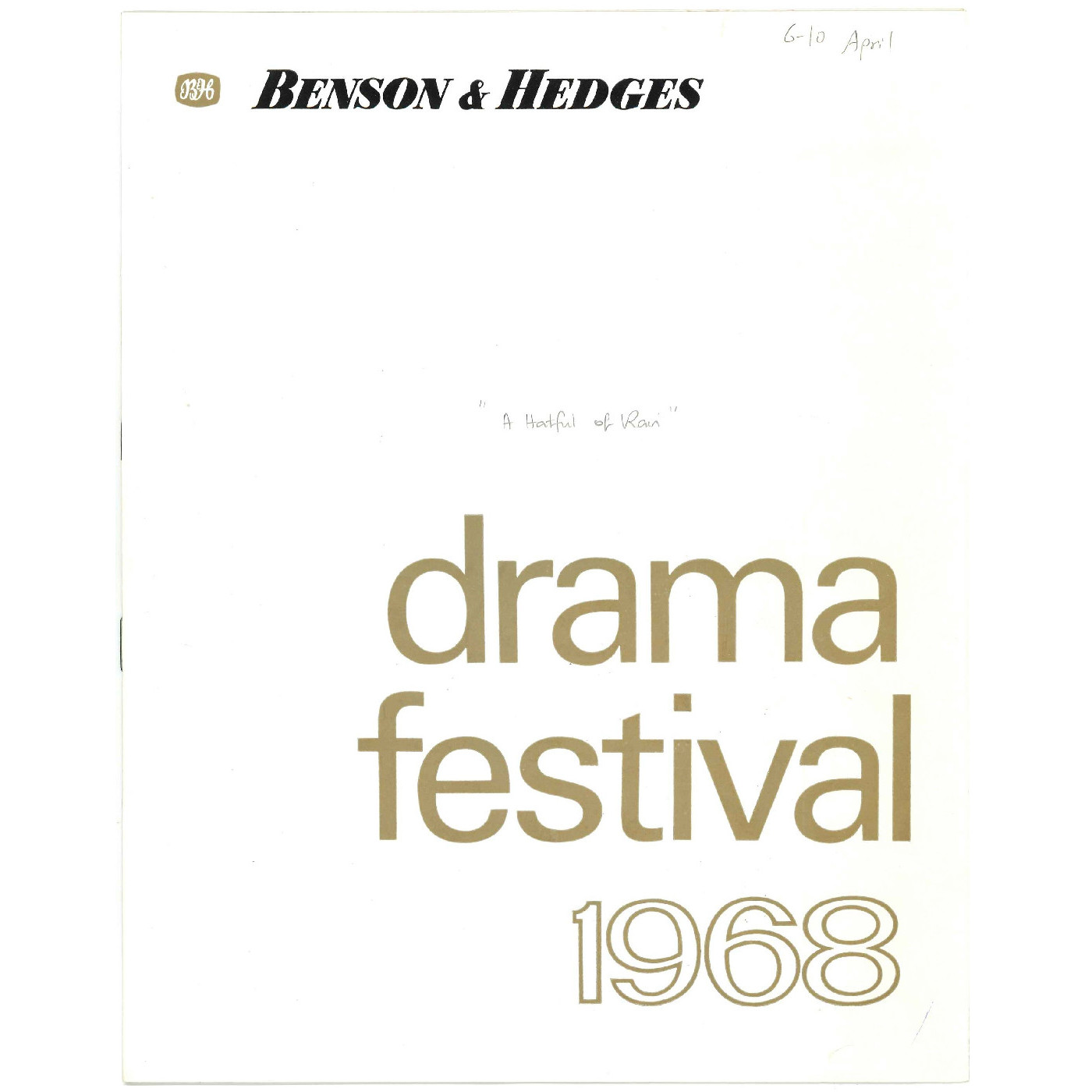 A Hatfull of Rain: Theatrical Programme