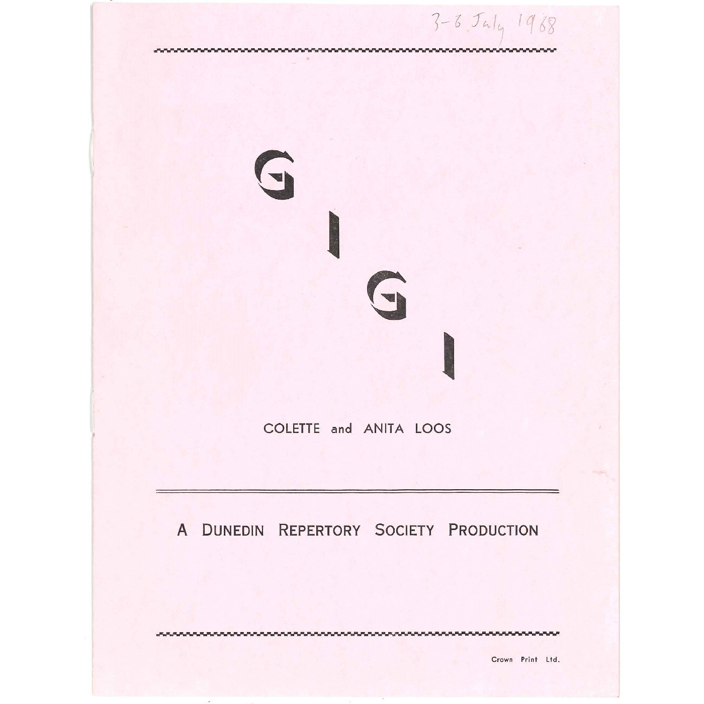 Gigi: Theatrical Programme