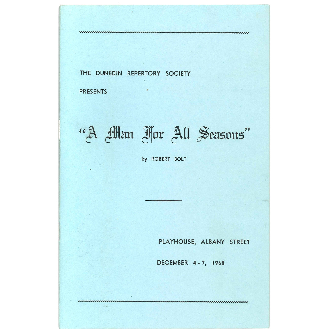 A Man For All Seasons: Theatrical Programme
