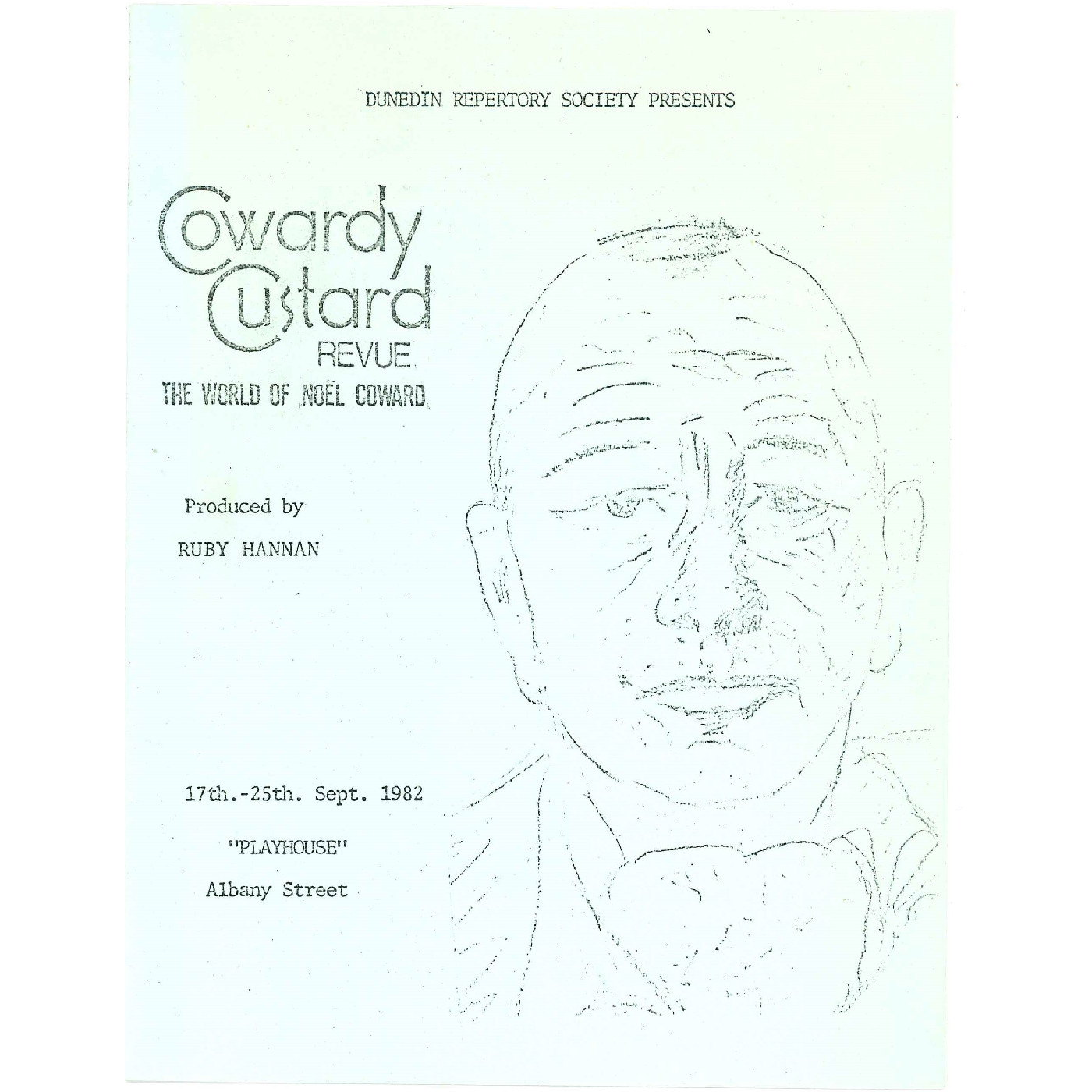 Cowardly Custard revue: Theatrical Programme