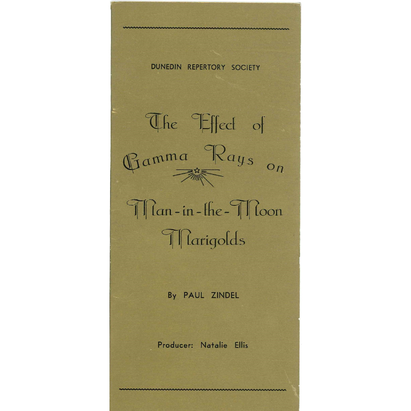The Effect of Gamma Rays on Man-in-the-Moon Marigolds: Theatrical Programme
