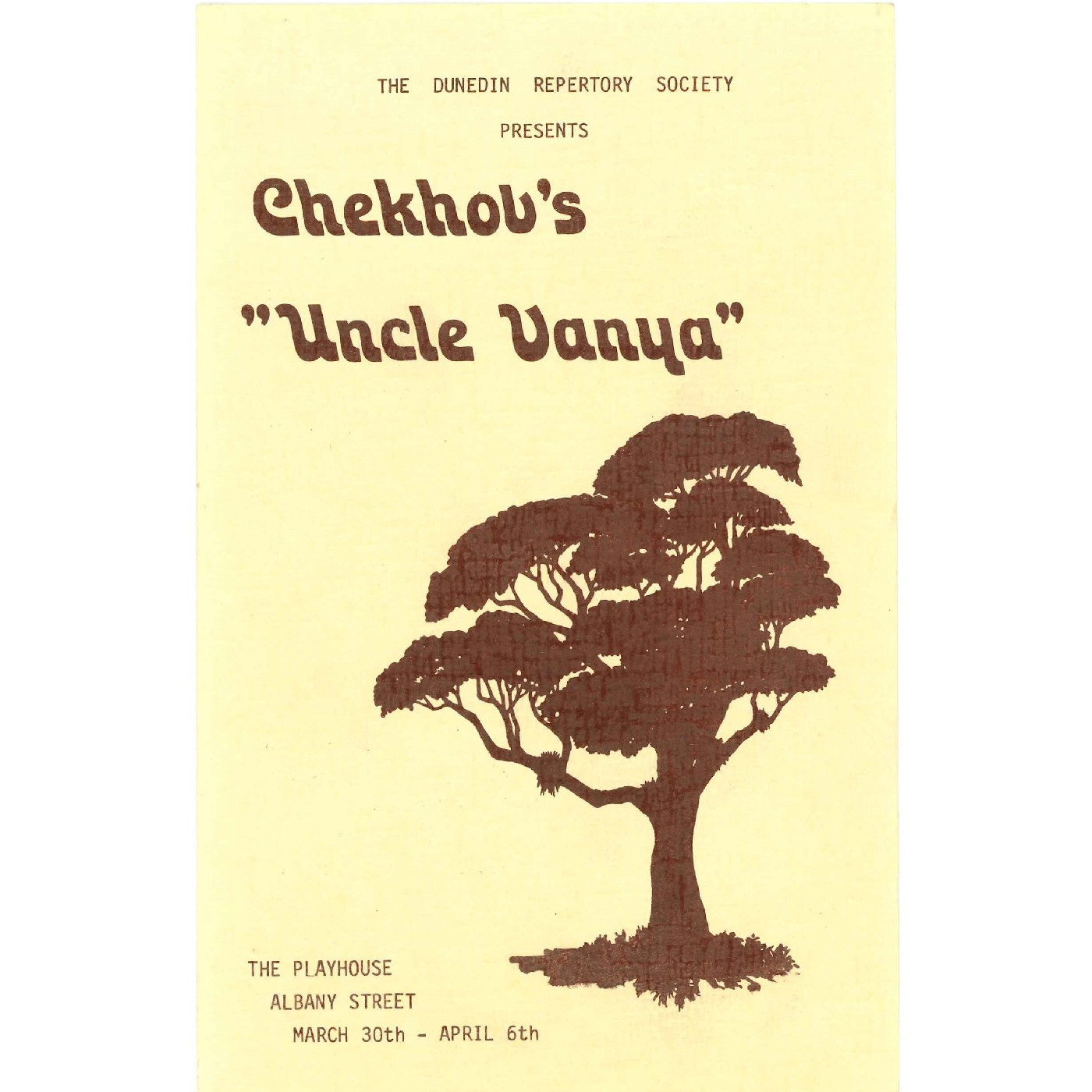 Uncle Vanya: Theatrical Programme
