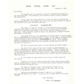 Dunedin Repertory Society form letters to members