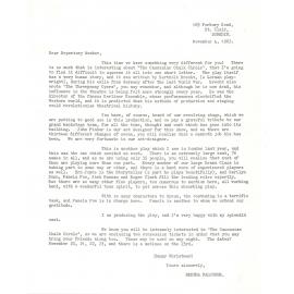 Dunedin Repertory Society form letters to members