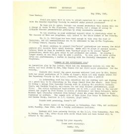 Dunedin Repertory Society form letters to members