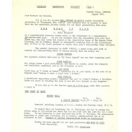 Dunedin Repertory Society form letters to members