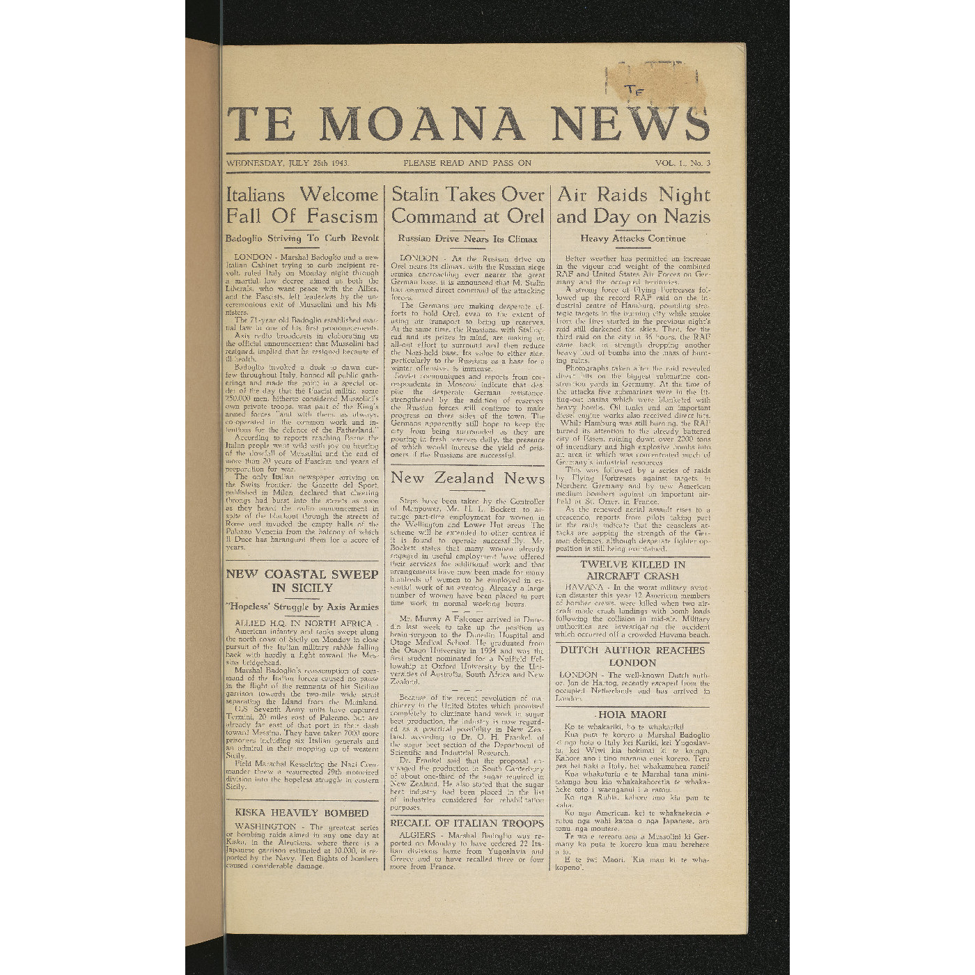 Te Moana News