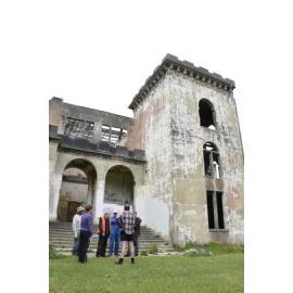 Trust members outside Cargill's Castle