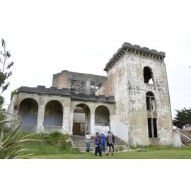 Trust members outside Cargill's Castle