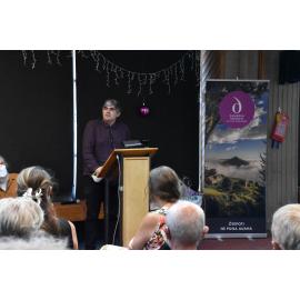Dunedin Writers' Walk plaque unveiling for OE Middleton and Peter Olds