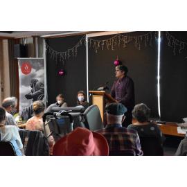 Dunedin Writers' Walk plaque unveiling for OE Middleton and Peter Olds