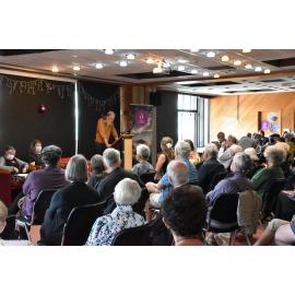 Dunedin Writers' Walk plaque unveiling for OE Middleton and Peter Olds