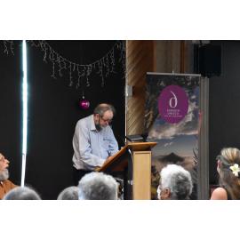 Dunedin Writers' Walk plaque unveiling for OE Middleton and Peter Olds