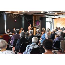 Dunedin Writers' Walk plaque unveiling for OE Middleton and Peter Olds