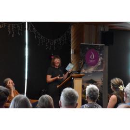 Dunedin Writers' Walk plaque unveiling for OE Middleton and Peter Olds