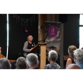 Dunedin Writers' Walk plaque unveiling for OE Middleton and Peter Olds