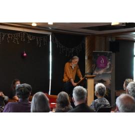 Dunedin Writers' Walk plaque unveiling for OE Middleton and Peter Olds