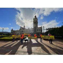 Restore Passenger Rail Protest 