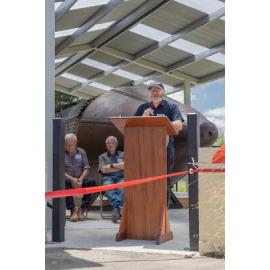 Dr Matthew Schmidt, at the Unveiling of the Platypus Submarine