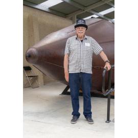 Pete Sparrow at the unveiling of the Platypus Submarine