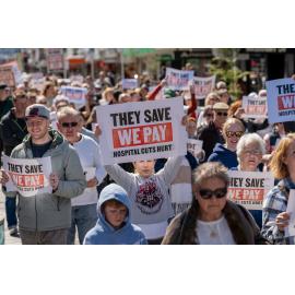 They Save We Pay Dunedin Hospital public march