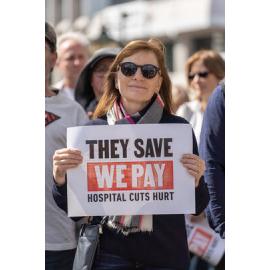 They Save We Pay Dunedin Hospital public march