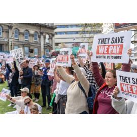 They Save We Pay Dunedin Hospital public march