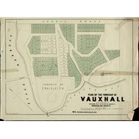Plan of the township of Vauxhall 1878