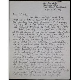 Correspondence from Robin Hyde (Iris Wilkinson) to C. R. Allen. 21 March, 1936