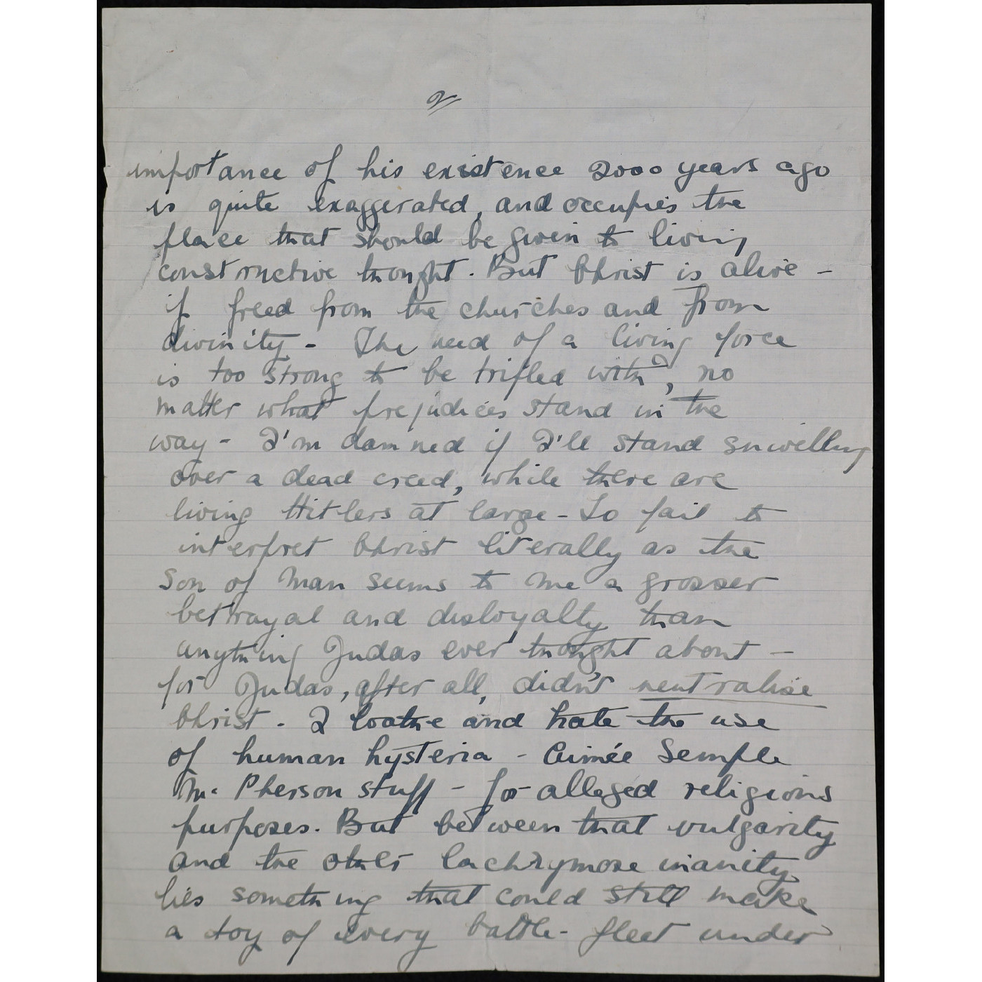 Transcript for Correspondence from Robin Hyde (fragment)