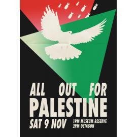 Rally for Palestine 9 November 2024 poster