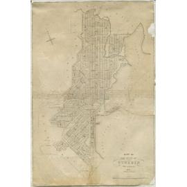 Plan of the town of Dunedin with additions to 1872