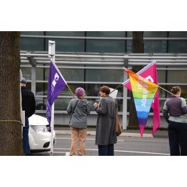New Zealand Nurses Organisation (NZNO) members on strike in Dunedin