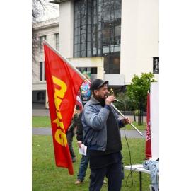 Unite Union members out in support of the nurses