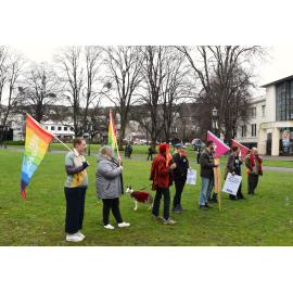 Delegates from various unions speaking in support of the nurses