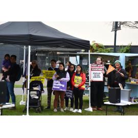 New Zealand Nurses Organisation (NZNO) members on strike in Dunedin