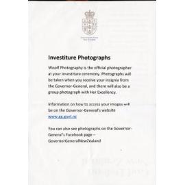 Investiture photo info