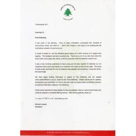 Post gathering letter 2011