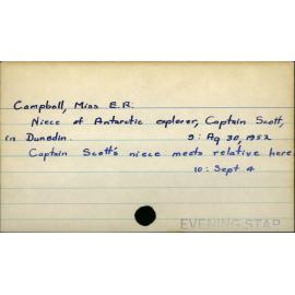 Campbell, Miss E.R.