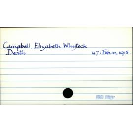 Campbell, Elizabeth Whytock
