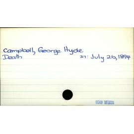 Campbell, George Hyde
