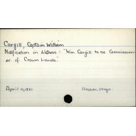 Cargill, Captain William