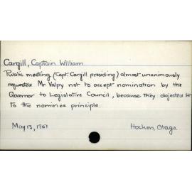 Cargill, William (Captain)