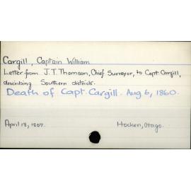Cargill, William (Captain)