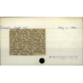 Cargill, William (Captain)